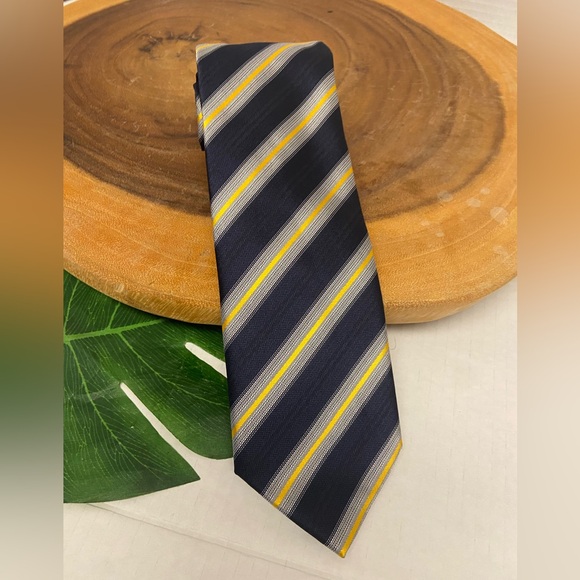 Alexander Julian Other - Alexander Julian Colours Striped Handmade Silk Tie